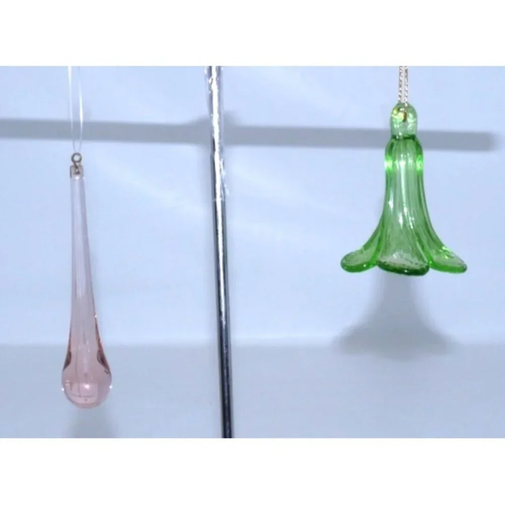 Two vintage glass hand blown ornaments 4